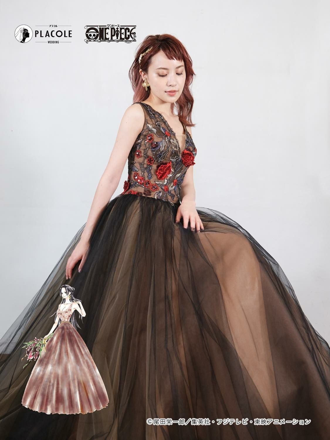 MOSCHINOフリルデザイン パーティードレス 黒 茶色 000000001626-05.jpg?size=xl&w=