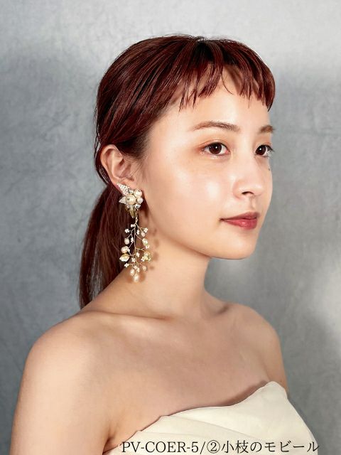 2wayイヤーアクセサリー ビーズ刺繍 〈PV-COER-5〉 | DRESSY ONLINE