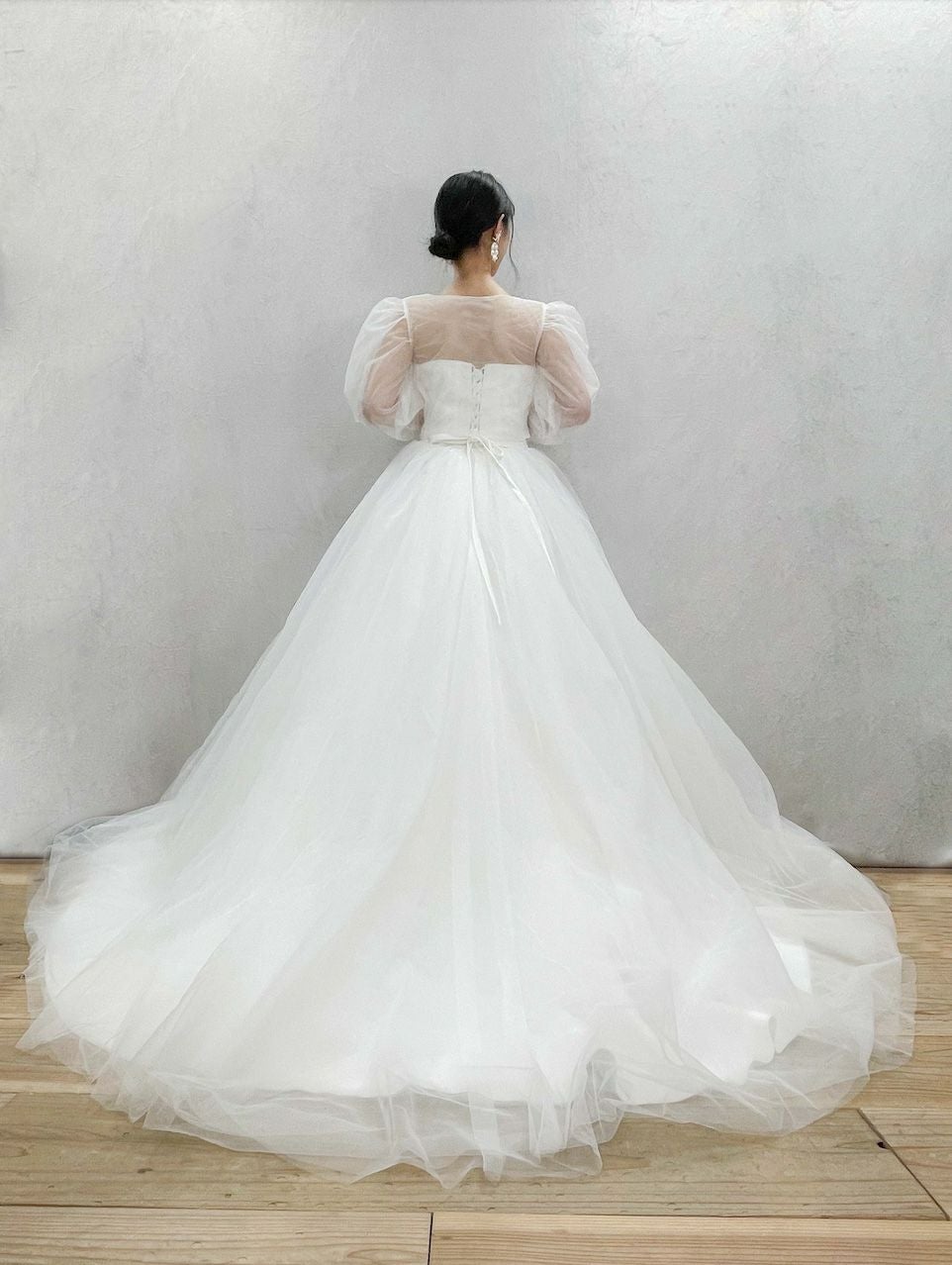 オリジナルドレス チュールドレス×パフスリーブ〈PD-WDOR-21