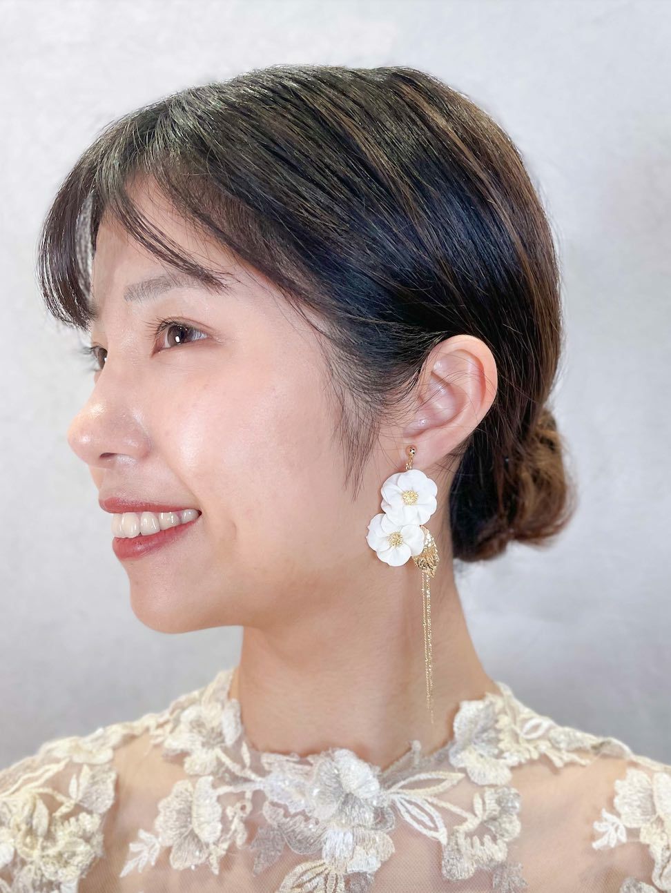 椿のチェーンピアス/イヤリング【HA-COER-3】 | DRESSY ONLINE