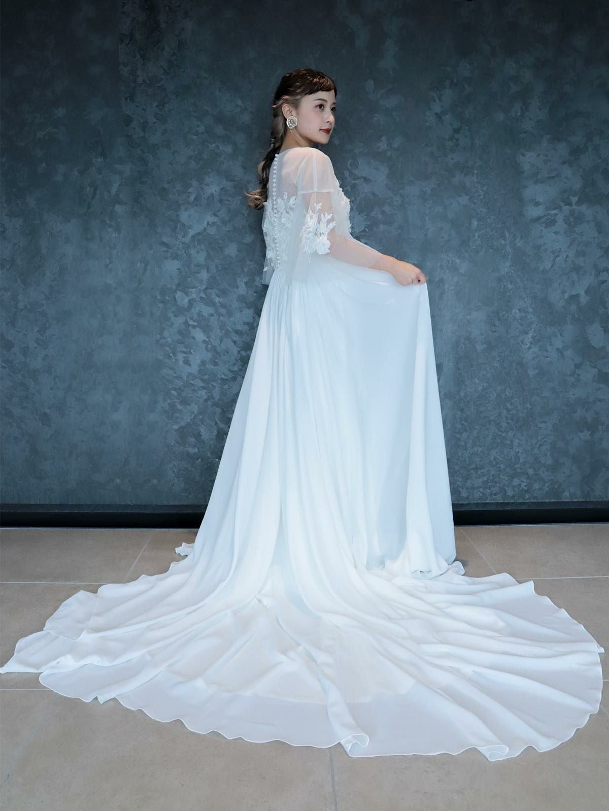 オリジナル フレアスリーブドレス〈PD-WDOR-72〉 | DRESSY ONLINE