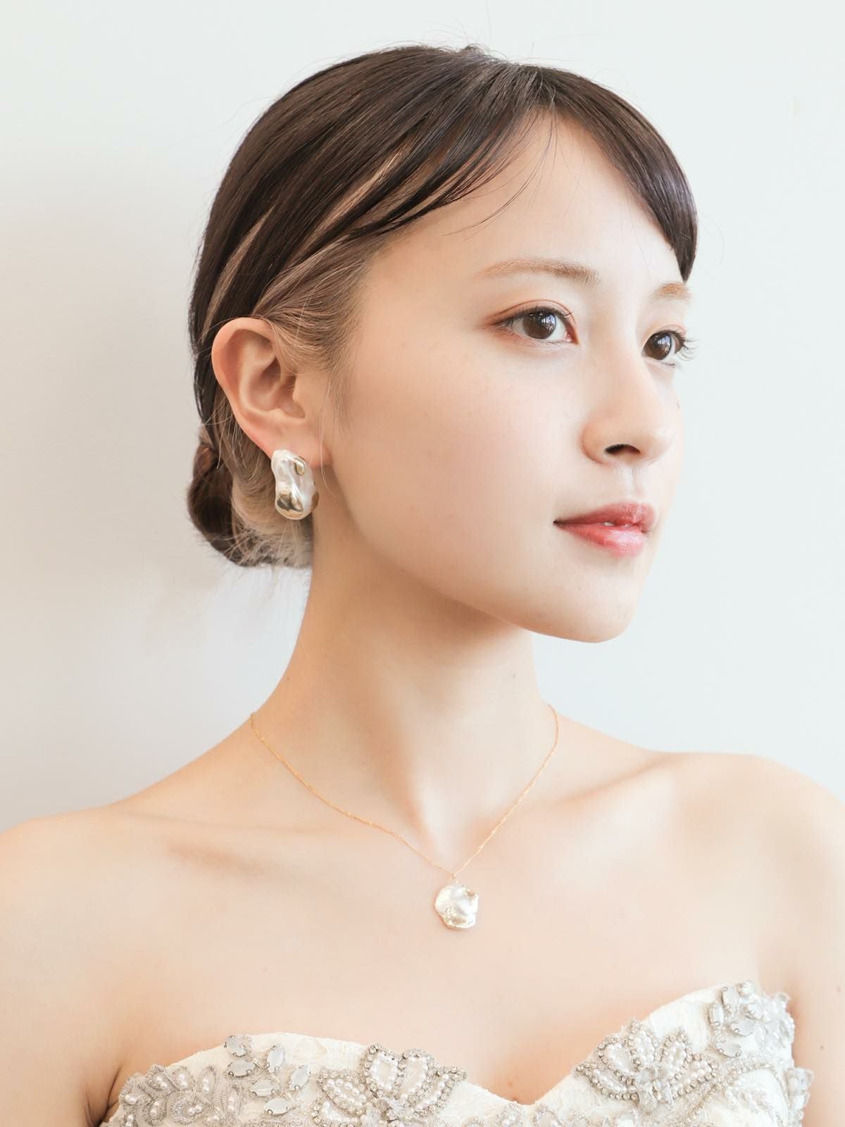 Baroque Pearl Ear Accessory＆Necklace 【WDP-ST-01】 バロックパール