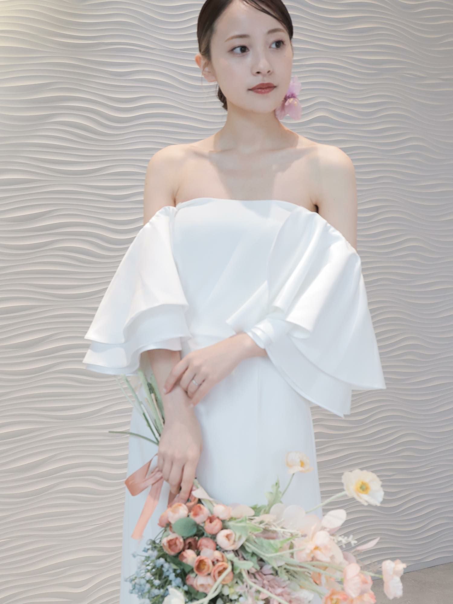 2wayティアードフレアスリーブ スレンダードレス〈PD-WDOR-211