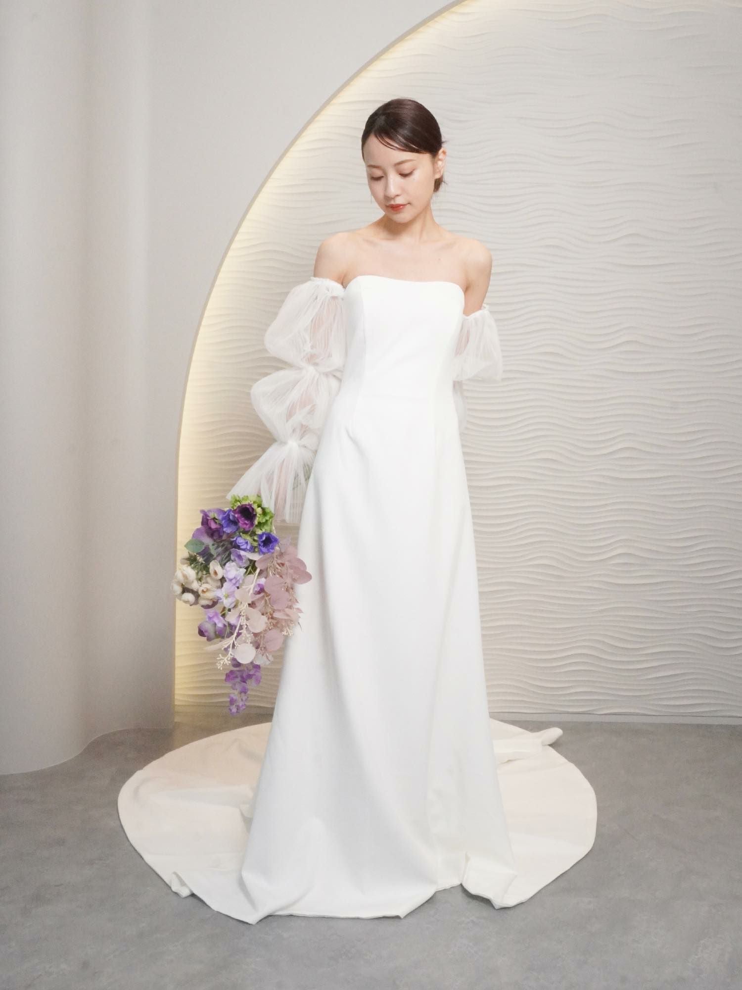 2wayプリーツキャンディスリーブ スレンダードレス〈PD-WDOR-213