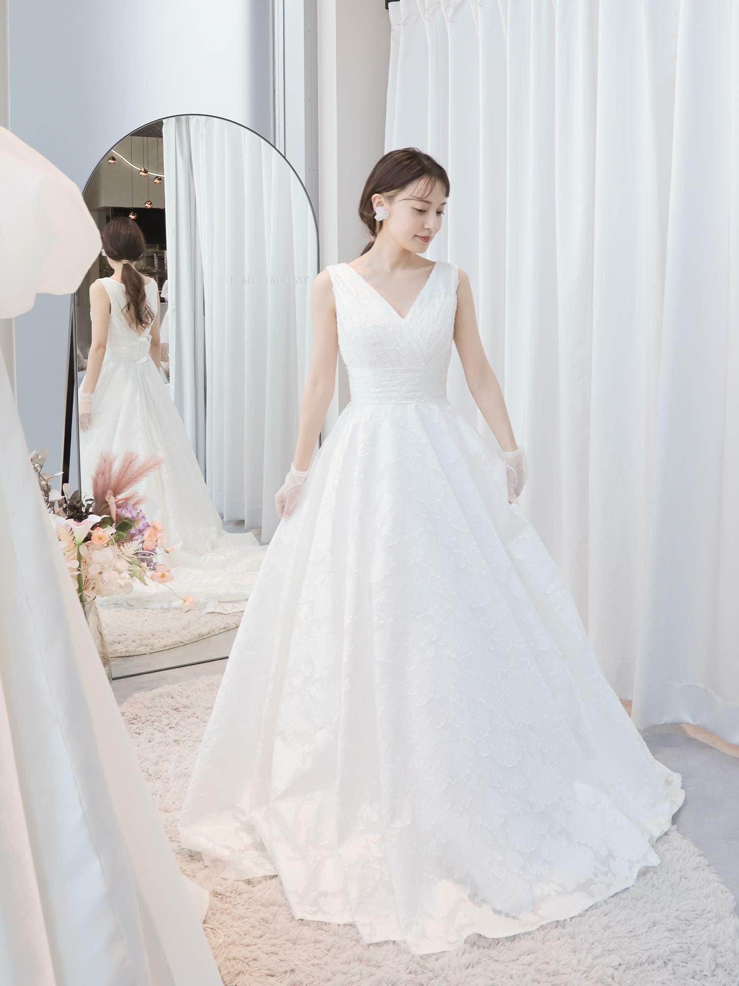 カットジャカード フラワードレス〈PD-WDOR-231〉 | DRESSY ONLINE