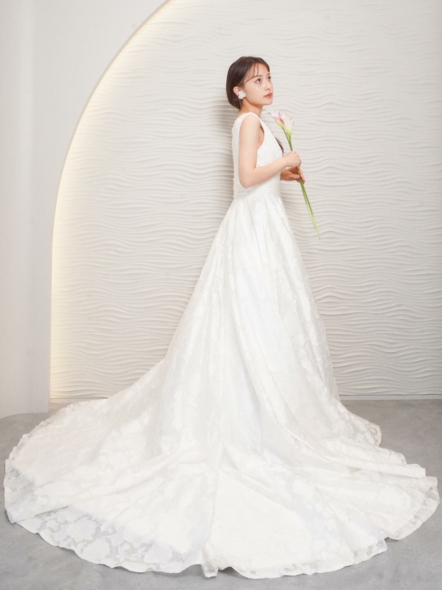 カットジャカード フラワードレス〈PD-WDOR-231〉 | DRESSY ONLINE