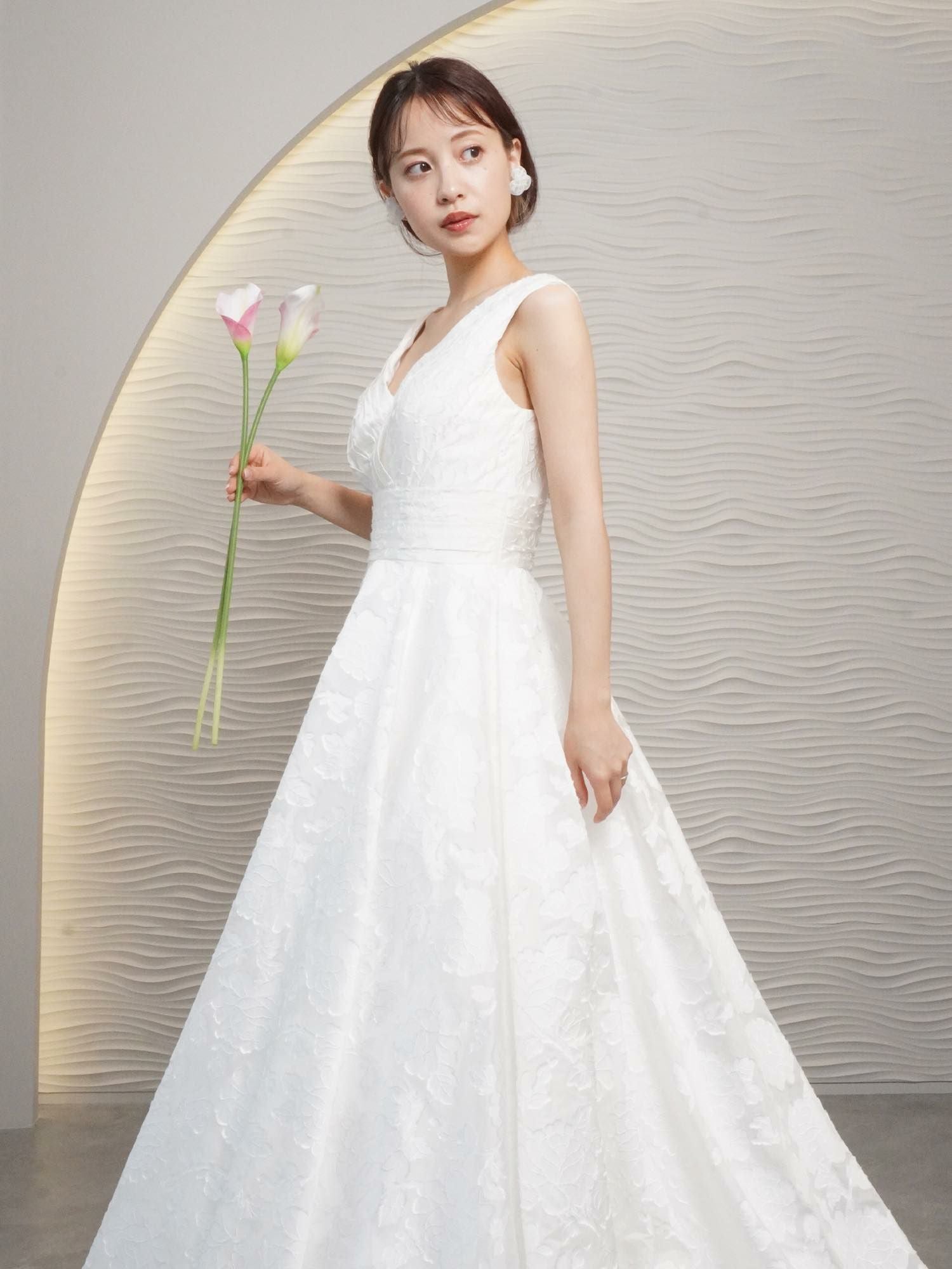 カットジャカード フラワードレス〈PD-WDOR-231〉 | DRESSY ONLINE