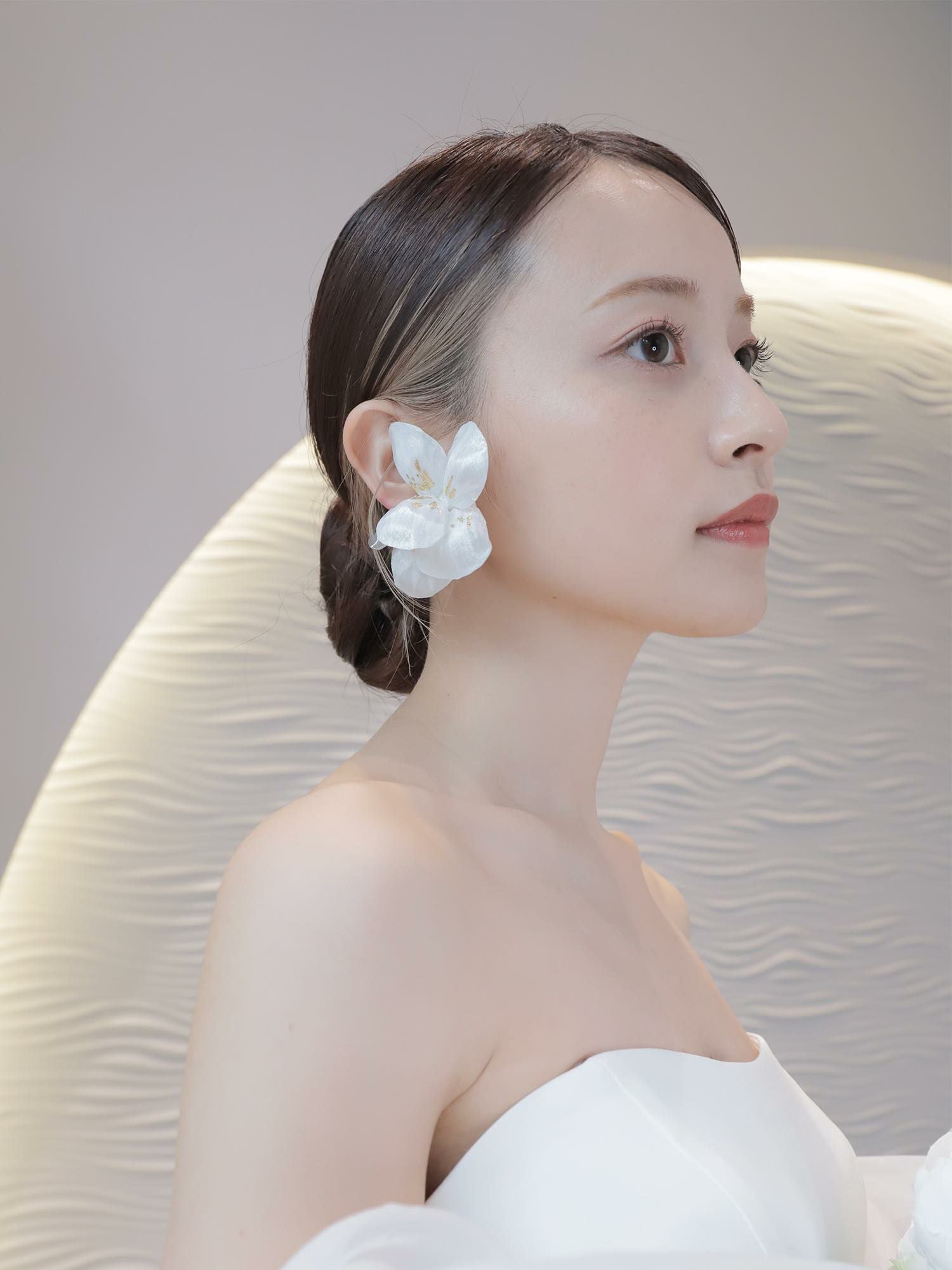 白玉椿-イヤリング/ピアス【RE-COER-01】 | DRESSY ONLINE[ドレッシー