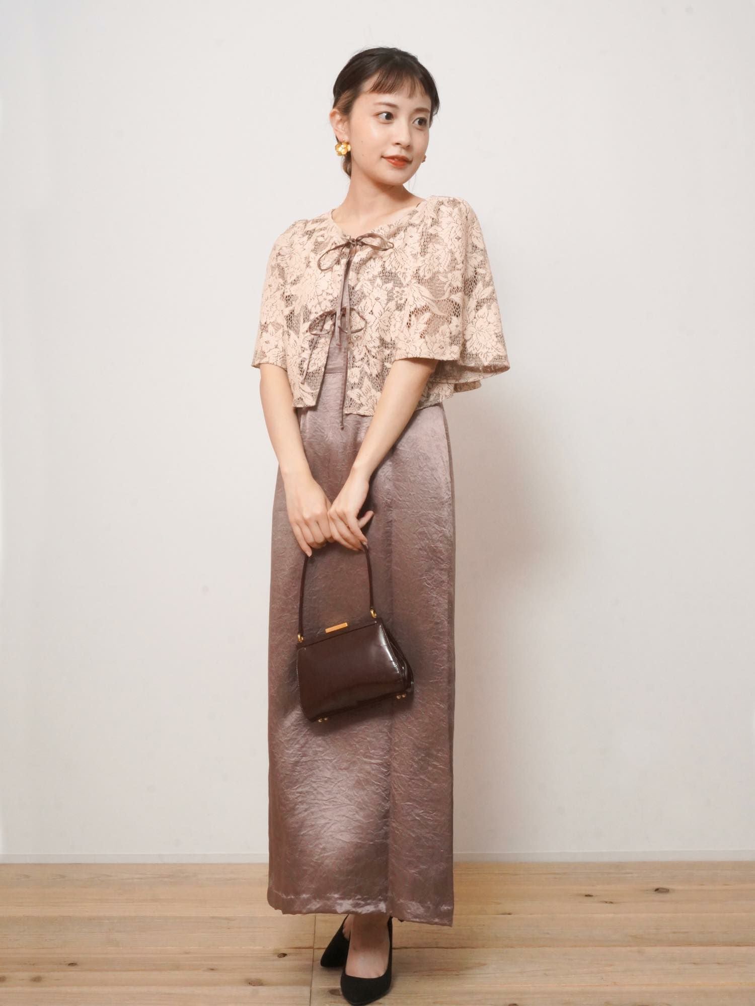 レンタル】日本製 レースボレロ+キャミソールワンピース /パーティー