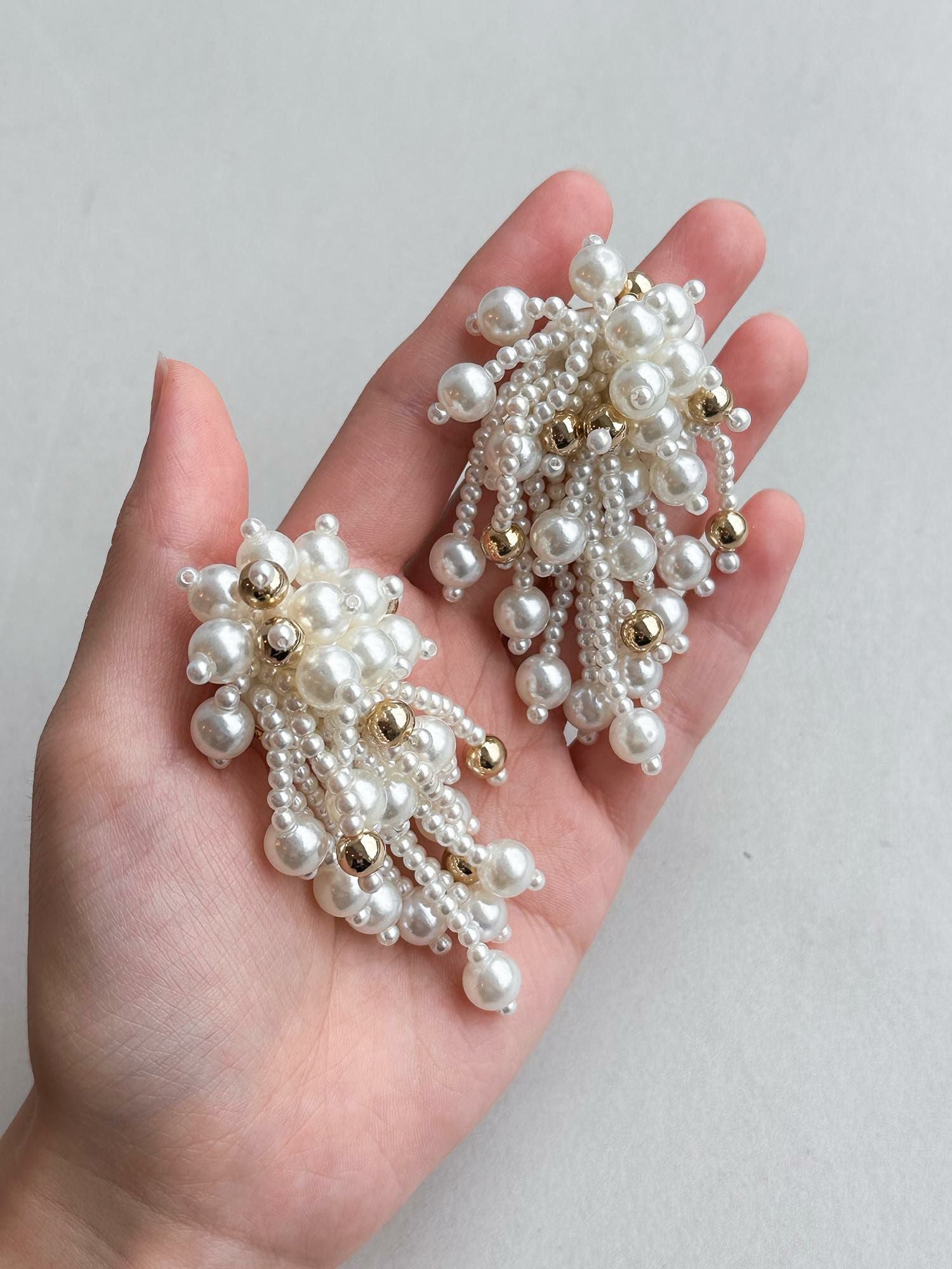 パールシャワー イヤリング&ピアス〈PV-COER-10〉 | DRESSY ONLINE