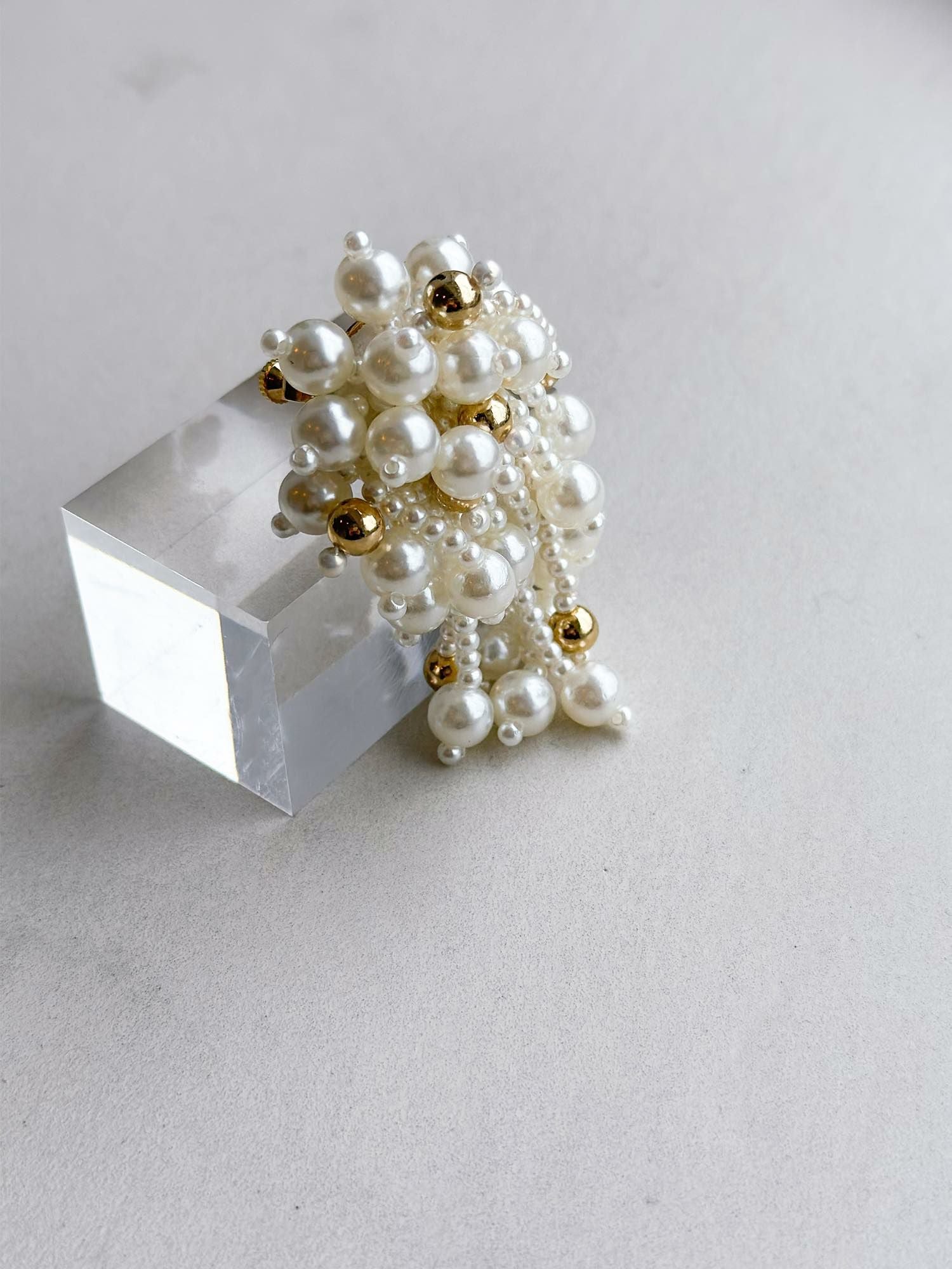 パールシャワー イヤリング&ピアス〈PV-COER-10〉 | DRESSY ONLINE