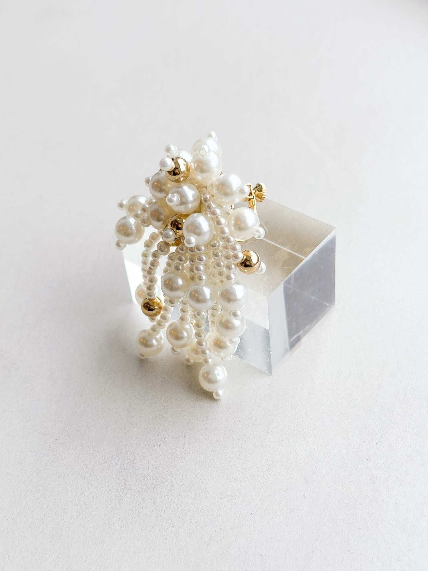 パールシャワー イヤリング&ピアス〈PV-COER-10〉 | DRESSY ONLINE