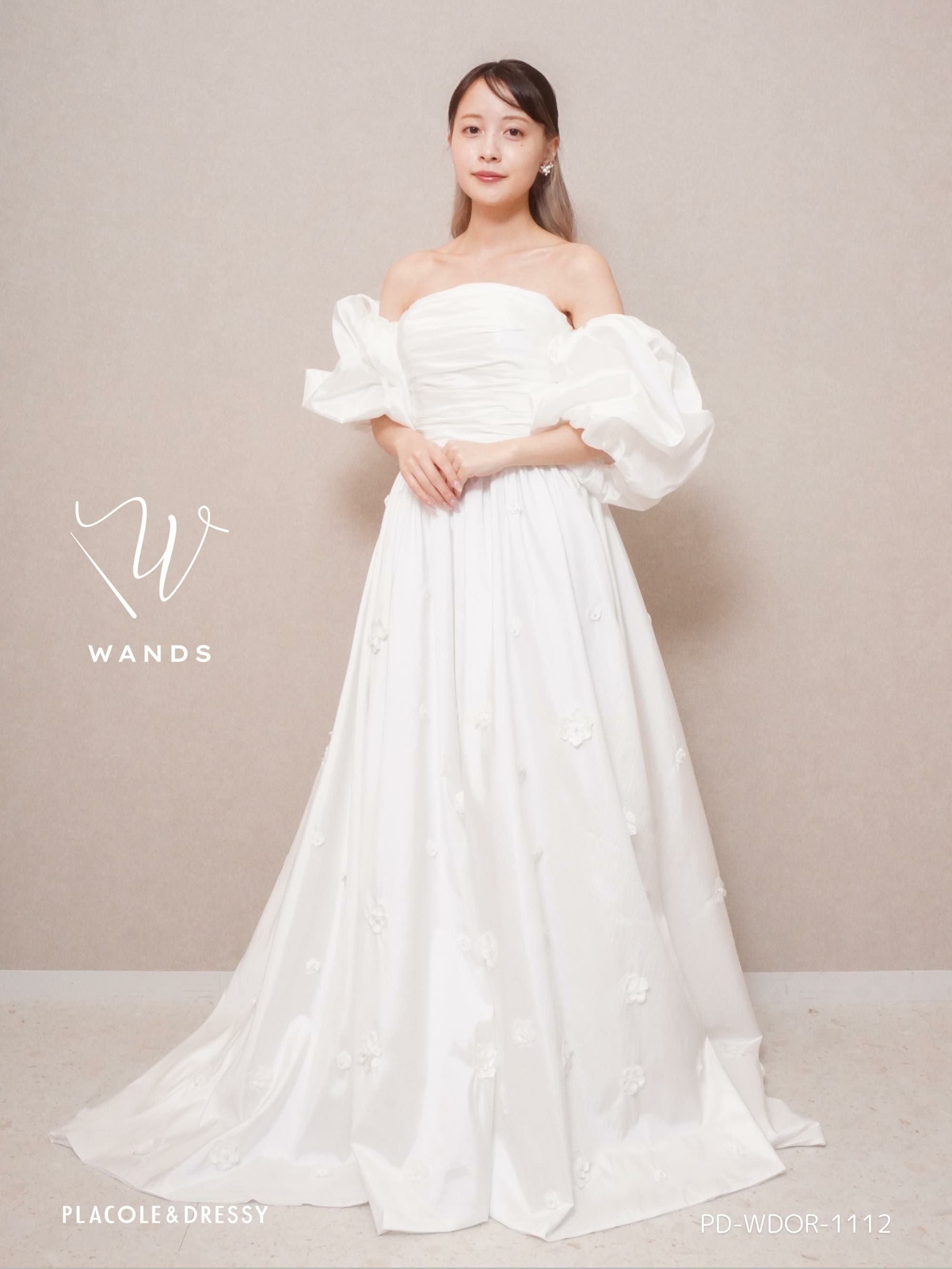 2way パフスリーブ タフタドレス〈PD-WDOR-1112〉 | DRESSY ONLINE