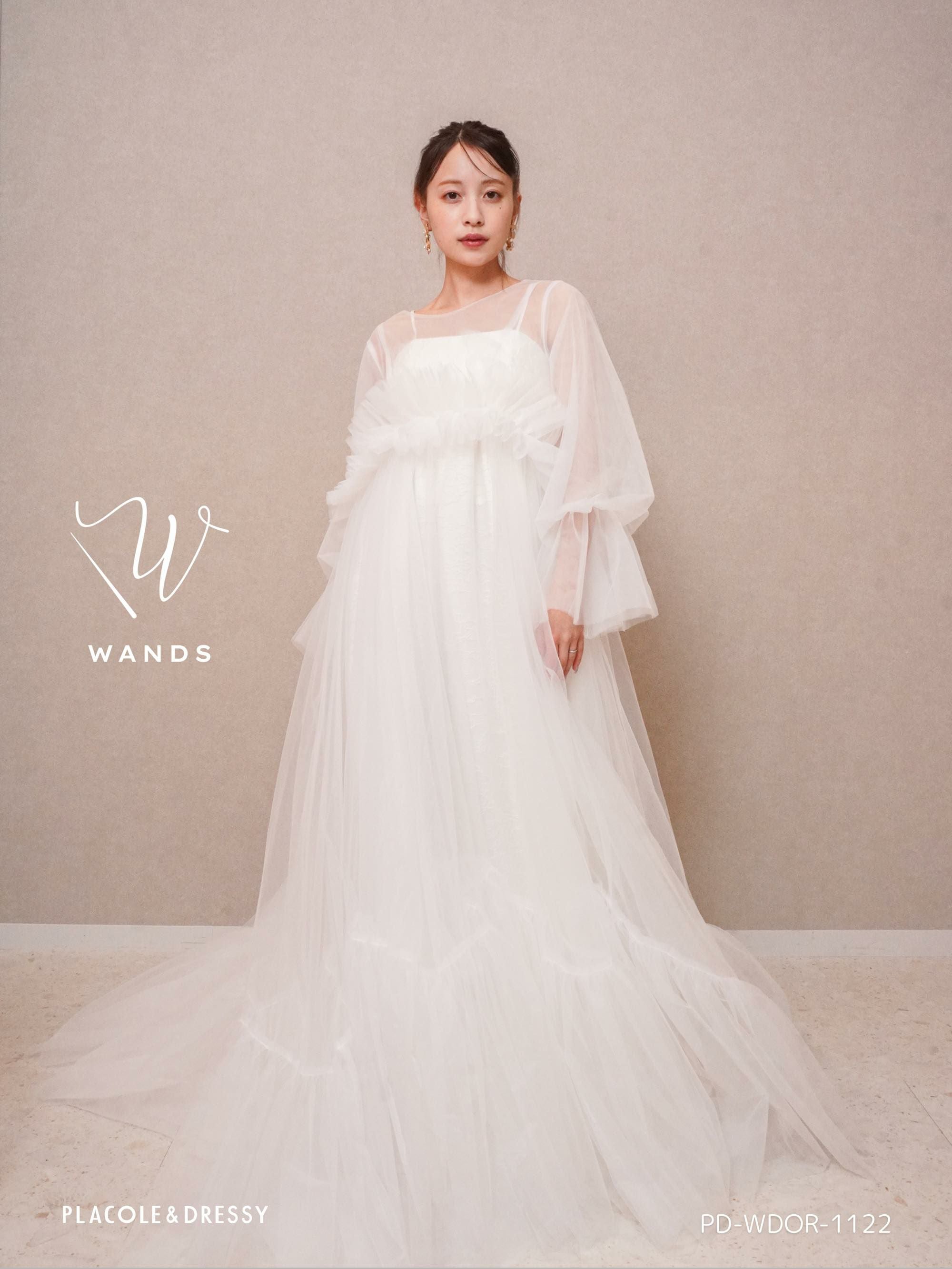 ジャカードエンパイアラインドレス&オーバードレス〈PD-WDOR-1122