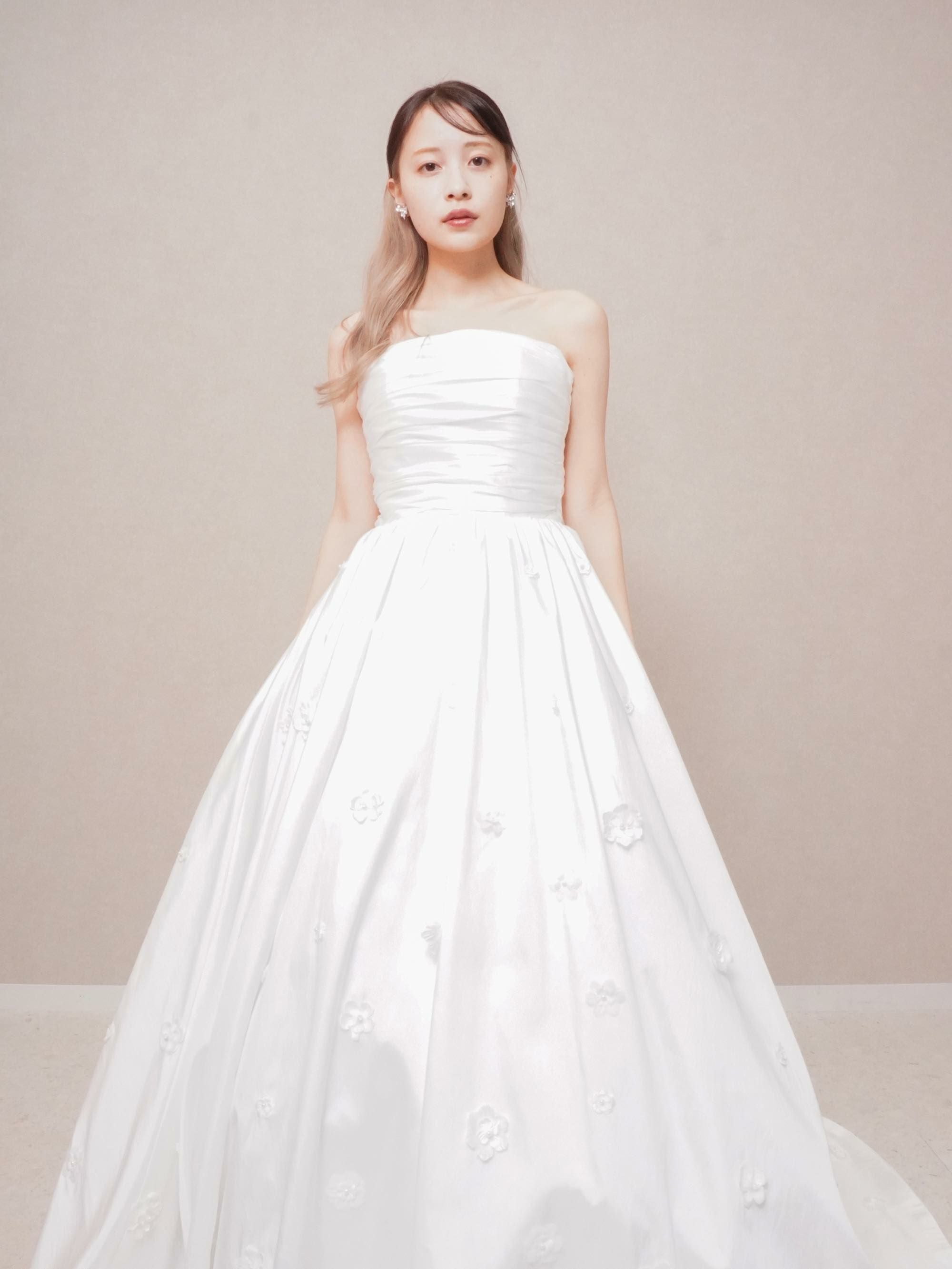 3泊4日】2way ジュリエットスリーブ タフタドレス〈PD-WDOR-1111