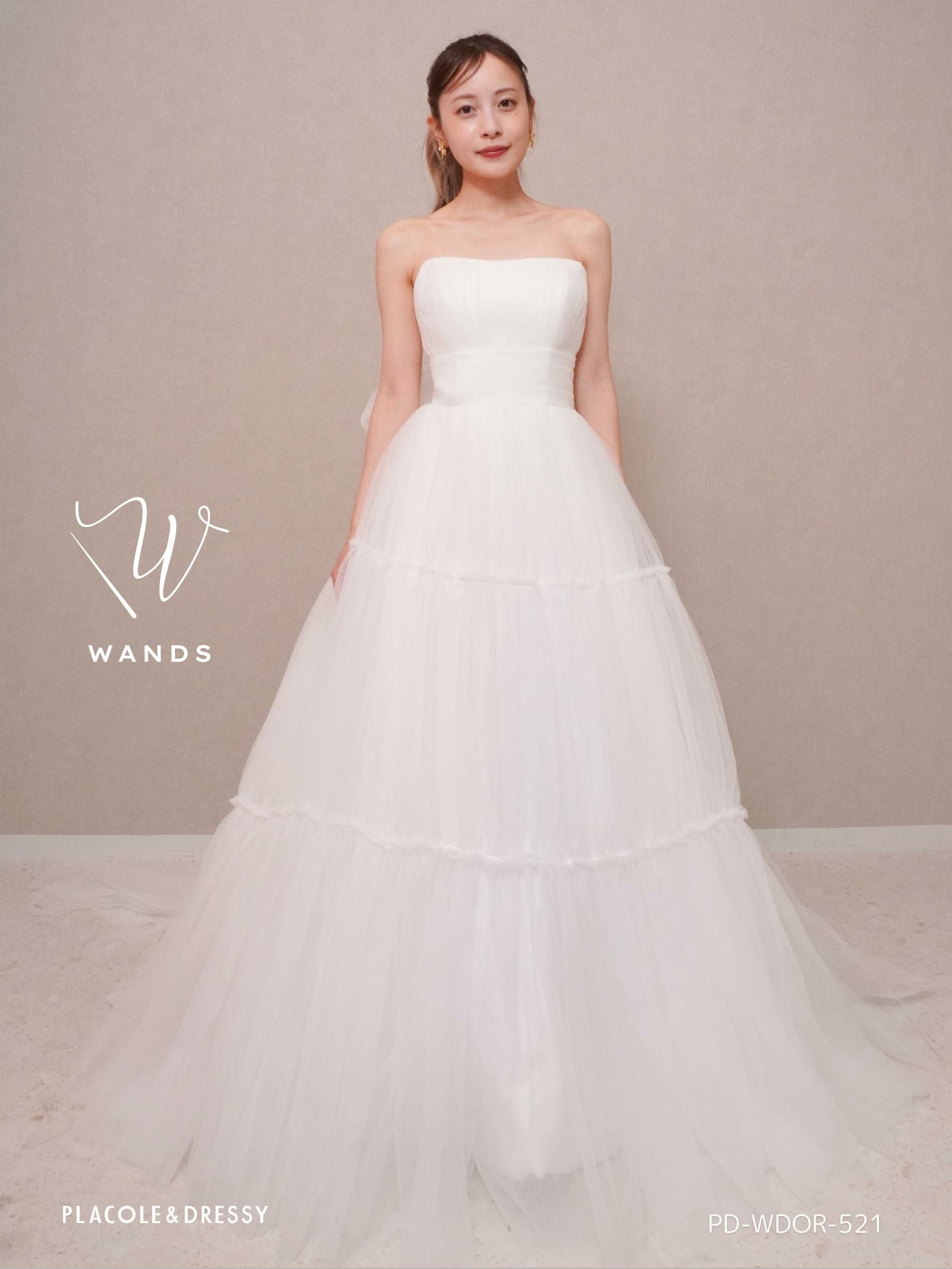 バックリボン ティアードチュールドレス〈PD-WDOR-521〉 | DRESSY